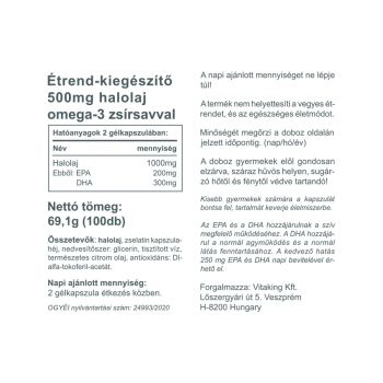 Omega-3 Kids 500mg - 100 gélkapszula - Vitaking 