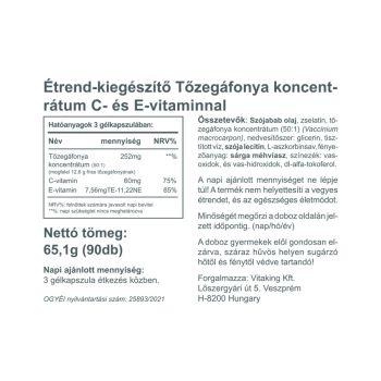 Tőzeg-Áfonya +C+E 1680mg - 90 gélkapszula - Vitaking