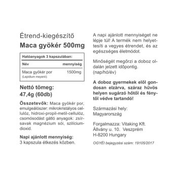 MACA 500mg - 60 kapszula - Vitaking