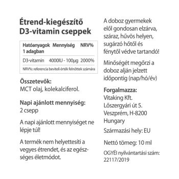 D3-Vitamin 2000NE cseppek 10ml - Vitaking (közeli szavidő)
