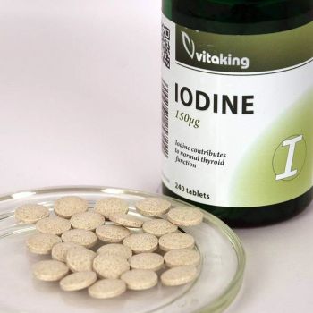 Jód (Iodine) Tengeri Moszatból - 240 tabletta - Vitaking