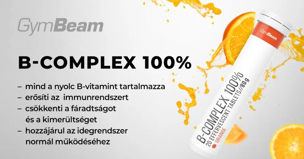 B-komplex 100% - 20 pezsgőtabletta - GymBeam