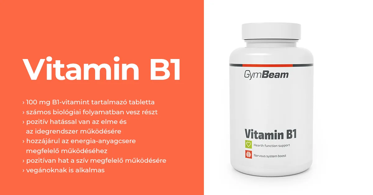 B1-vitamin (tiamin) - 90 tabletta - GymBeam