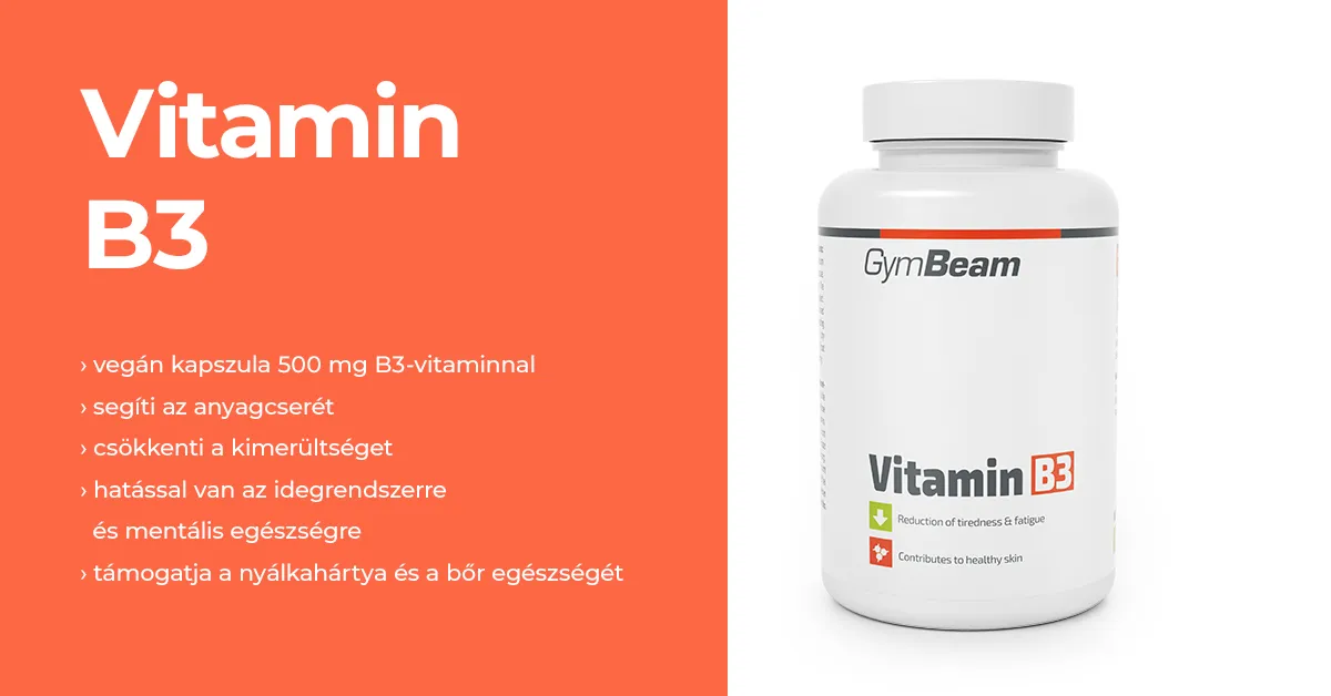 B3-vitamin (niacin) - 90 kapszula - GymBeam