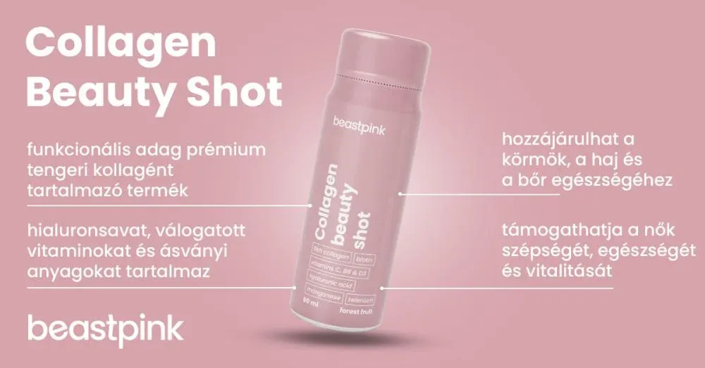 Collagen Beauty Shot - 20 x 60ml - erdei gyümölcs - BeastPink