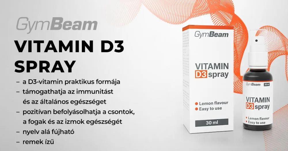 D3-vitamin spray - 30 ml - citrom - GymBeam