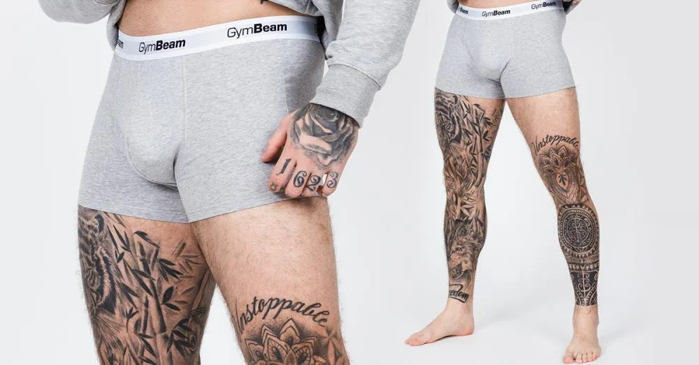 Essentials 3Pack szürke boxeralsó - (S) - GymBeam