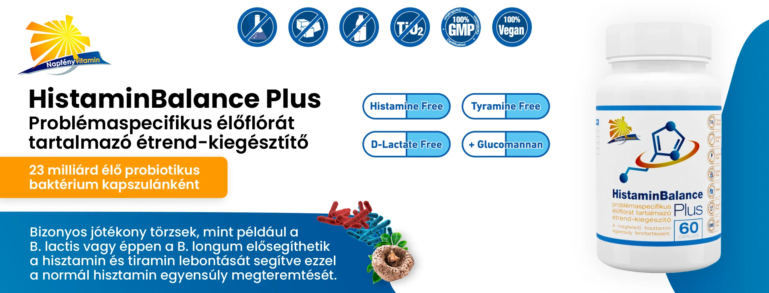 HistaminBalance Plus problémaspecifikus élőflóra (60 db)