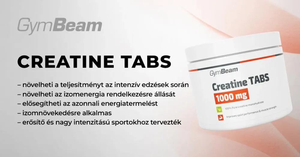 Kreatin TABS 1000 mg - 300 tabletta - GymBeam