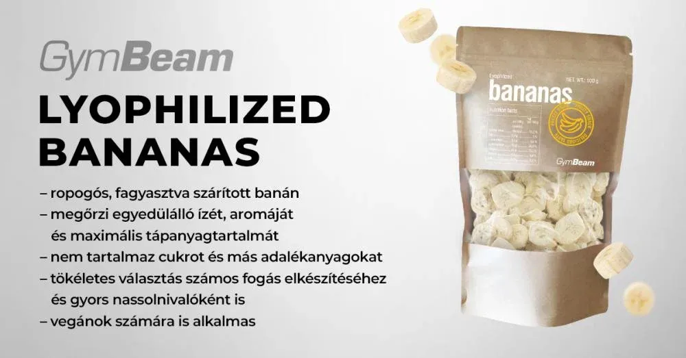 Liofilizált banán - 100 g - GymBeam