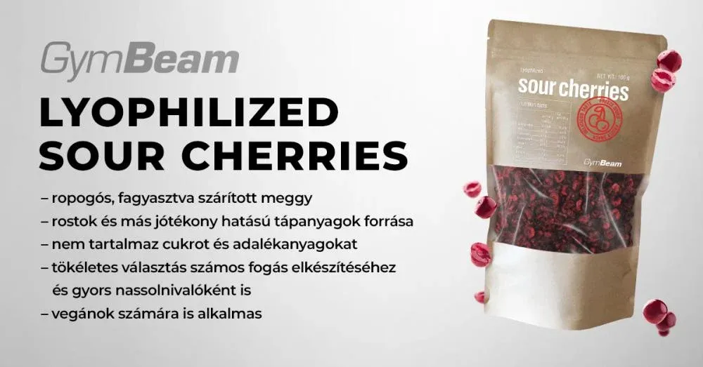 Liofilizált meggy - 100 g - GymBeam