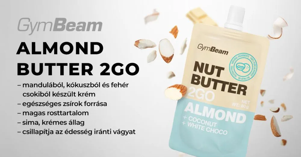 Nut Butter 2GO - Mandulavaj kókusszal és fehér csokival - 80 g - GymBeam