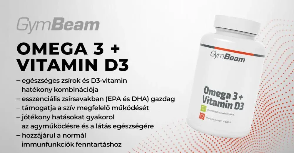 Omega 3 + D3-vitamin - 90 kapszula - GymBeam