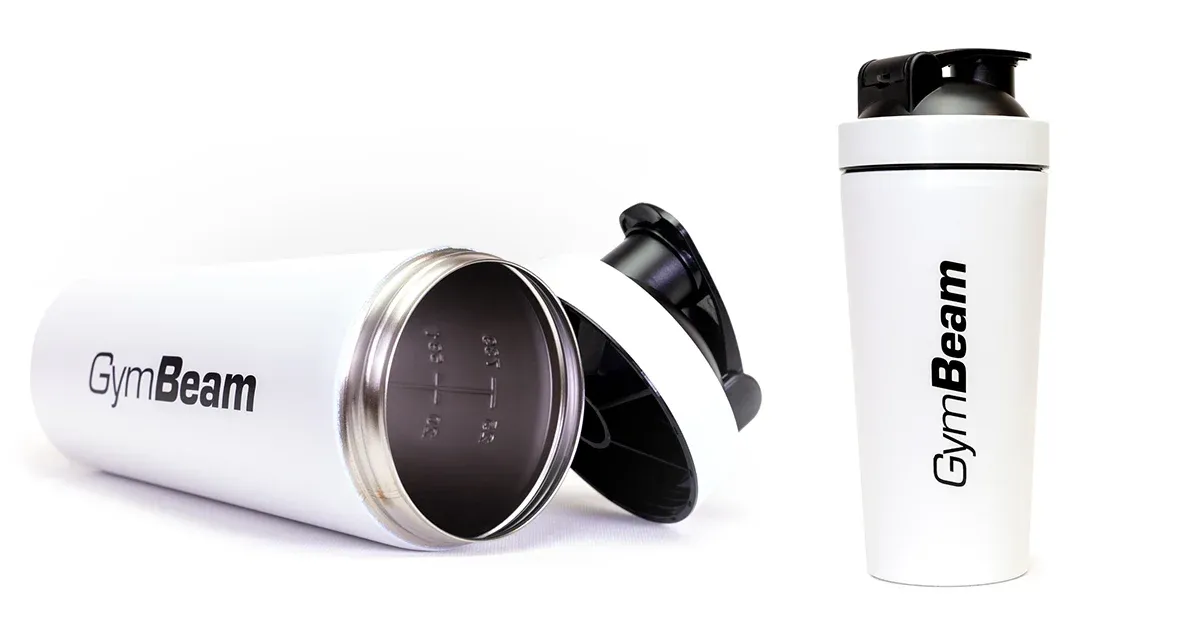 Steel White shaker 750 ml - GymBeam