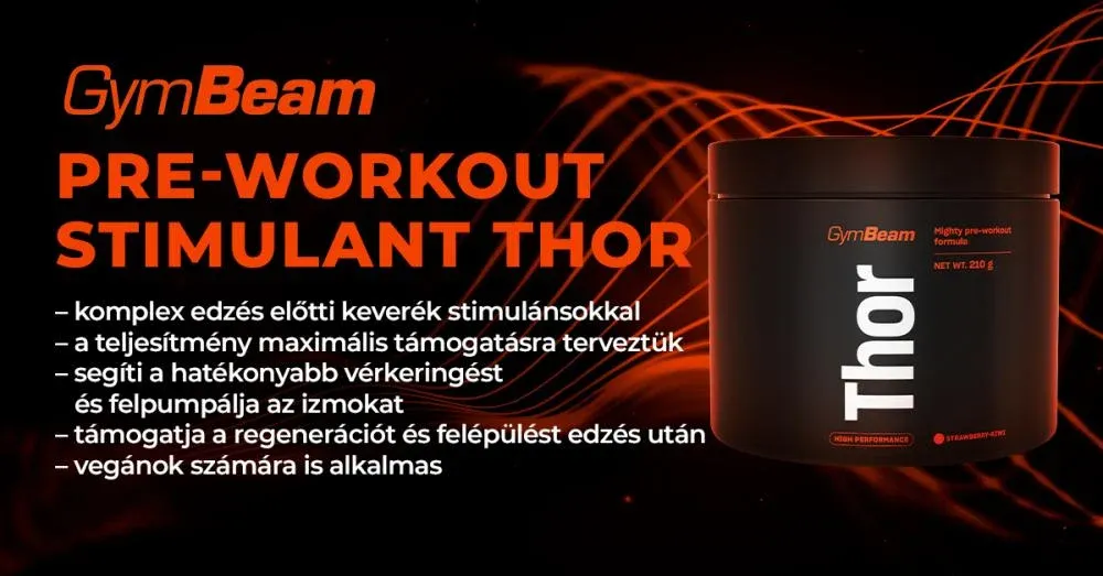 Thor edzés előtti stimuláns - 210 g - citrom-lime - GymBeam