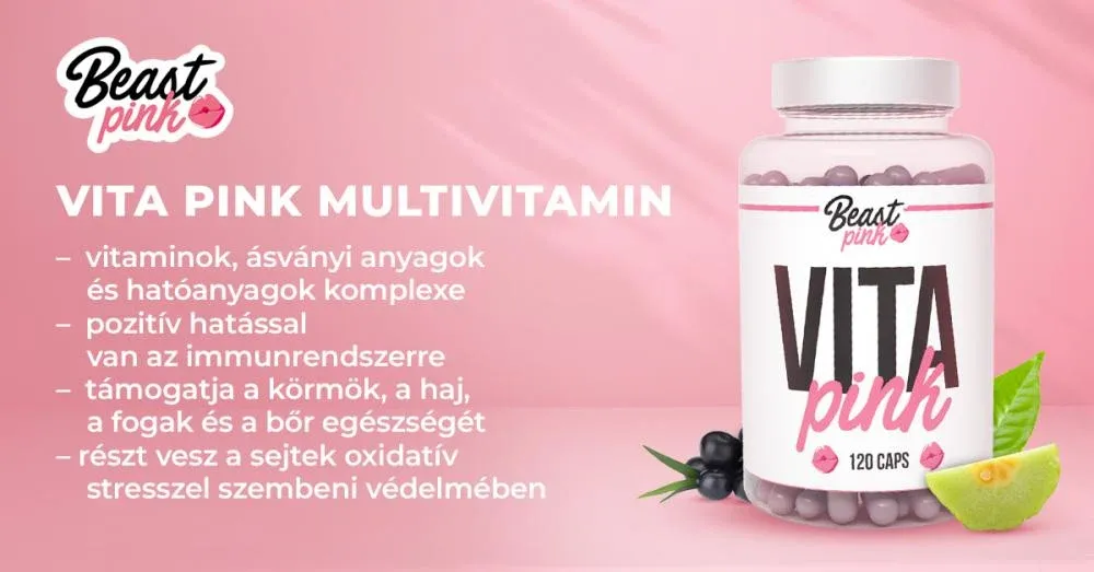 Vita Pink Multivitamin - 120 kapszula - BeastPink