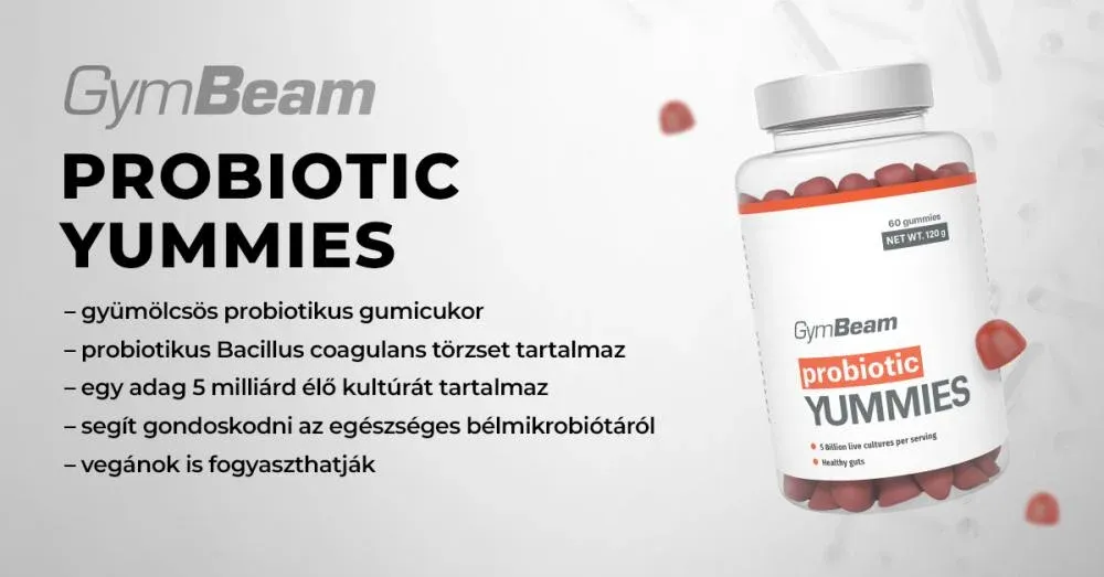 Yummies probiotikum - 60 gumicukor - GymBeam